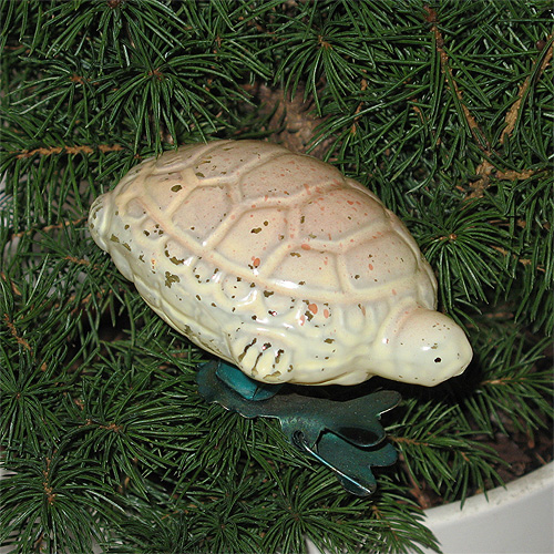 Новогодняя елочная игрушка - Черепаха