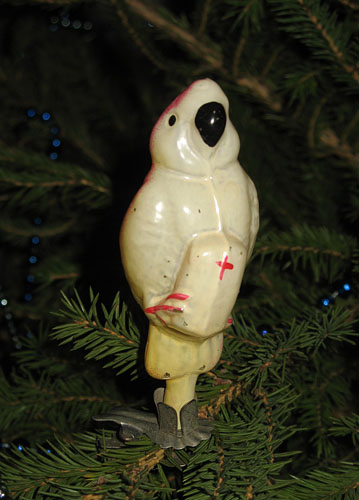 Новогодняя елочная игрушка - Попугай